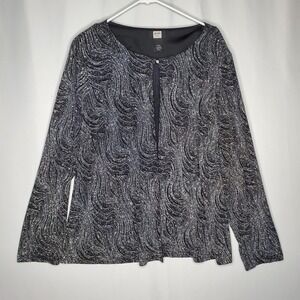 Studio 1940 Cardigan Top Set Women 22/24 Sparkle Stretch Jewel Party Evening